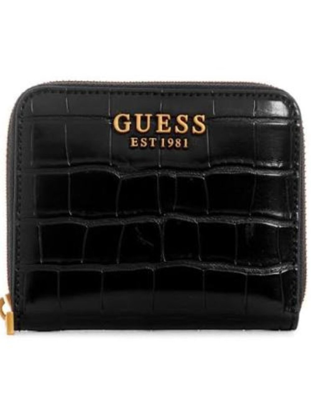 GUESS Laurel Small Zip-Around Wallet Black .